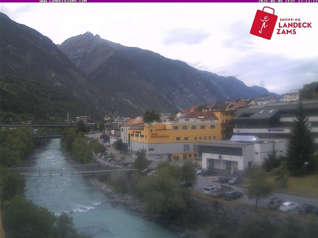 Archiv Foto Webcam Landeck: Blick auf den Inn