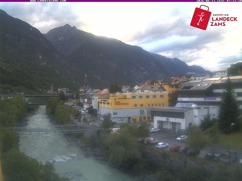 Archiv Foto Webcam Landeck: Blick auf den Inn