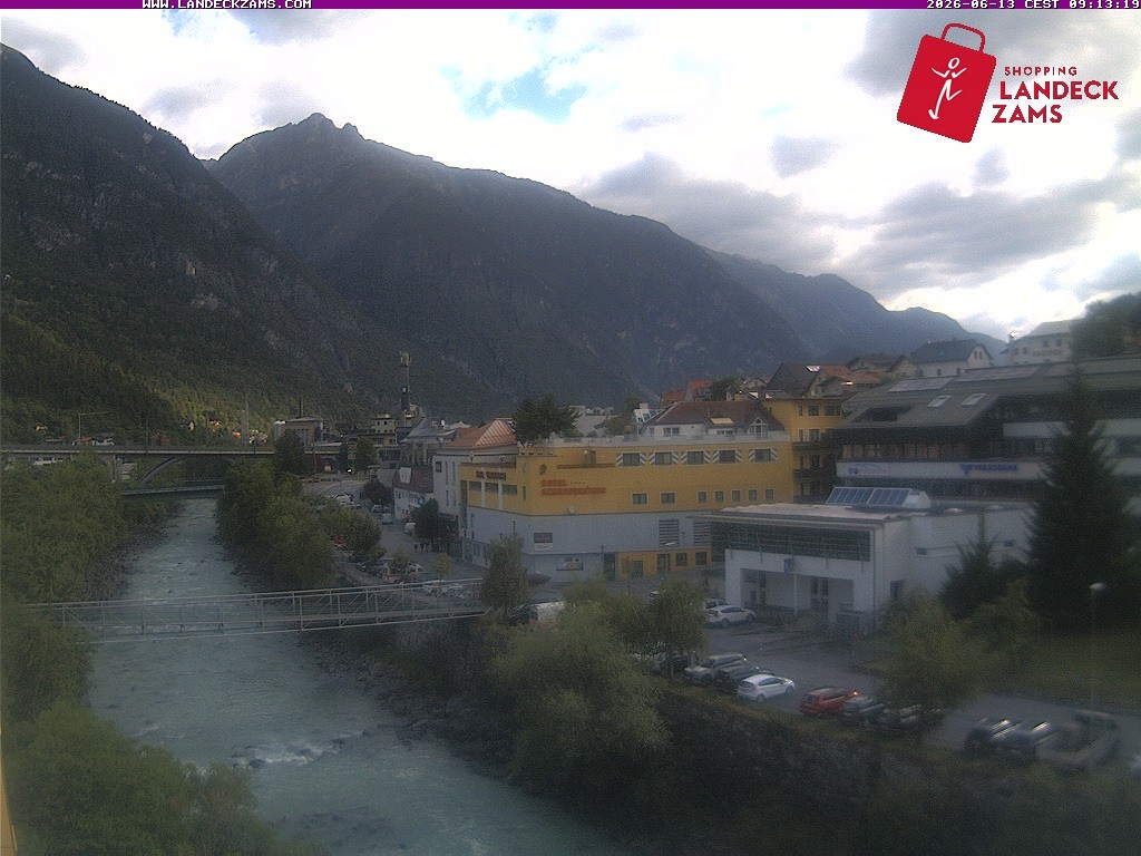 Archiv Foto Webcam Landeck: Blick auf den Inn