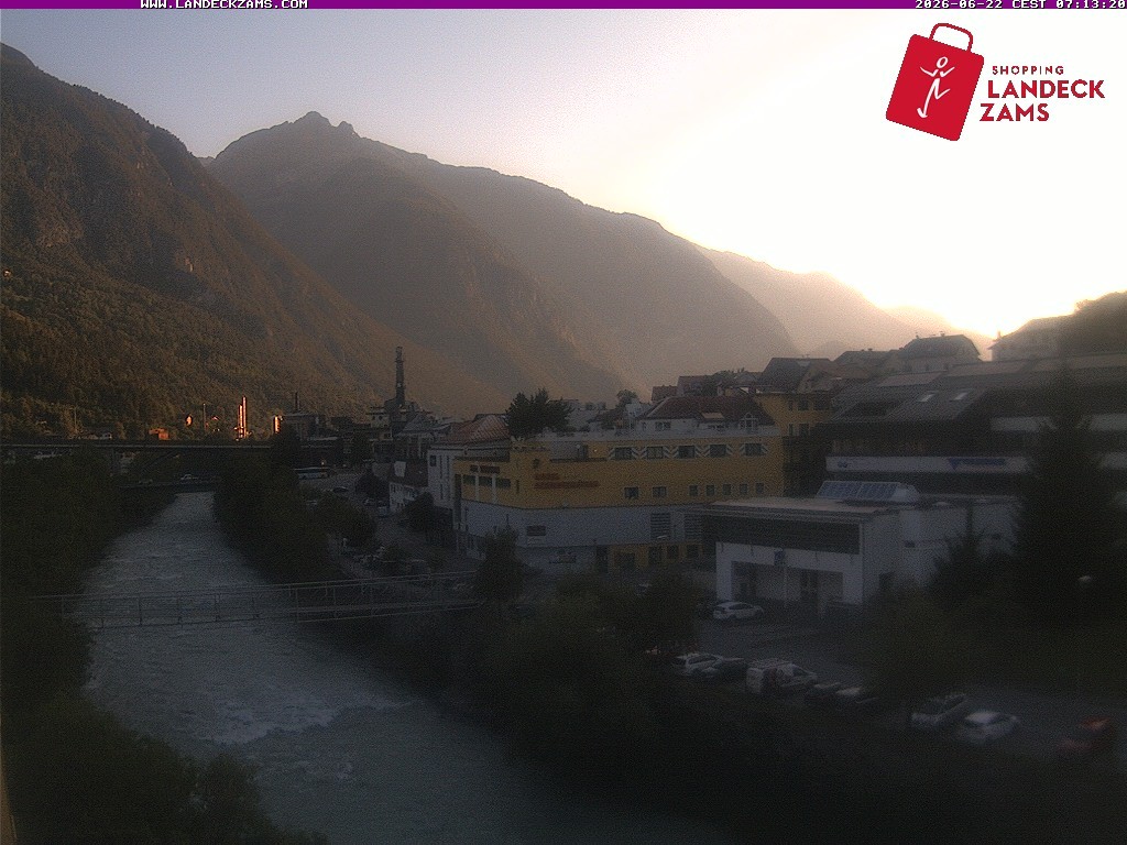 Archiv Foto Webcam Landeck: Blick auf den Inn
