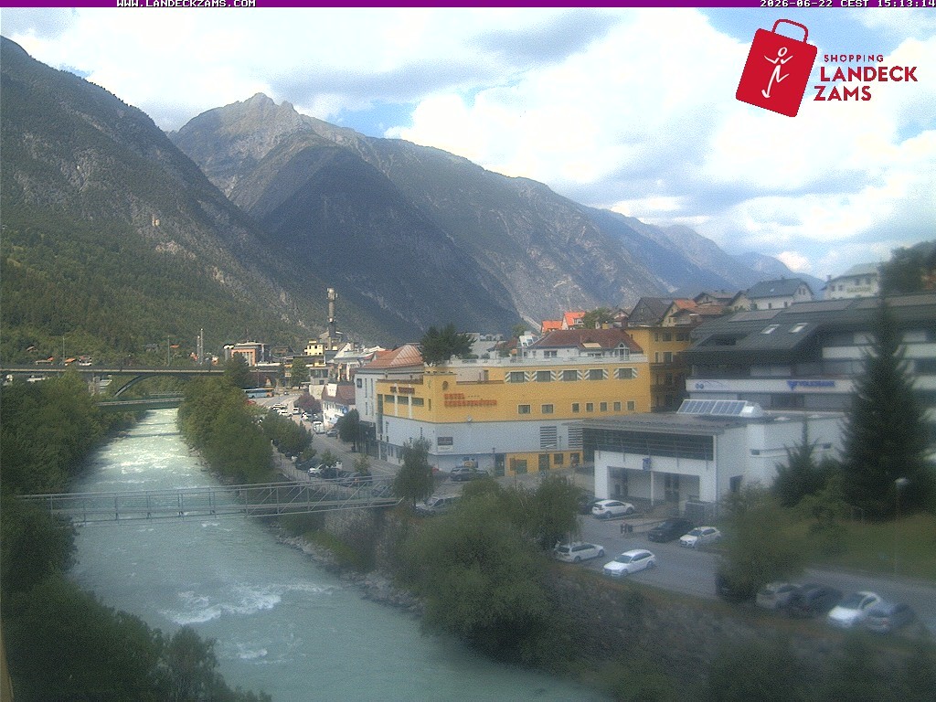 Archiv Foto Webcam Landeck: Blick auf den Inn