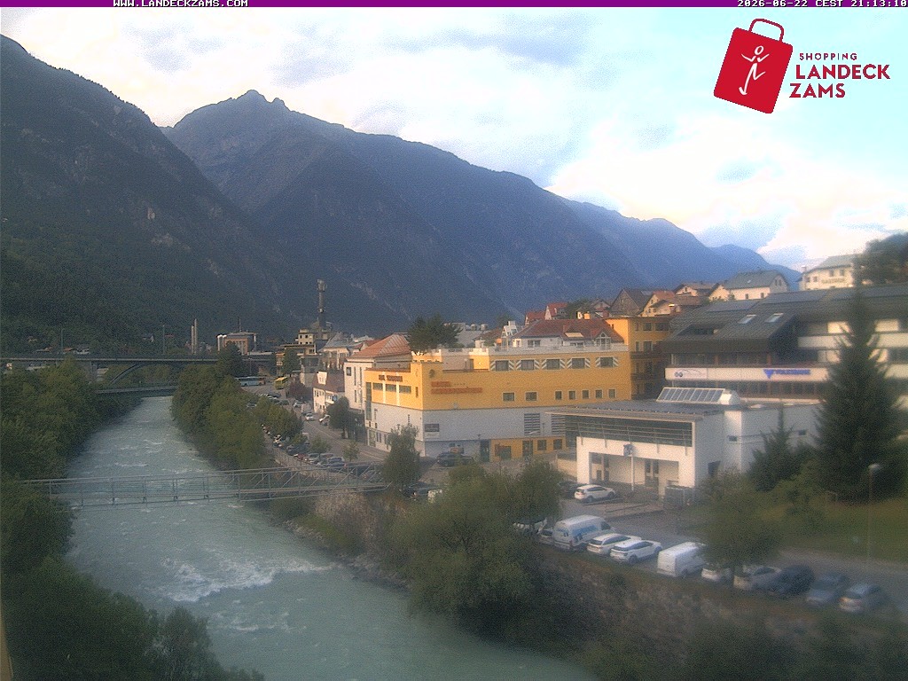 Archiv Foto Webcam Landeck: Blick auf den Inn