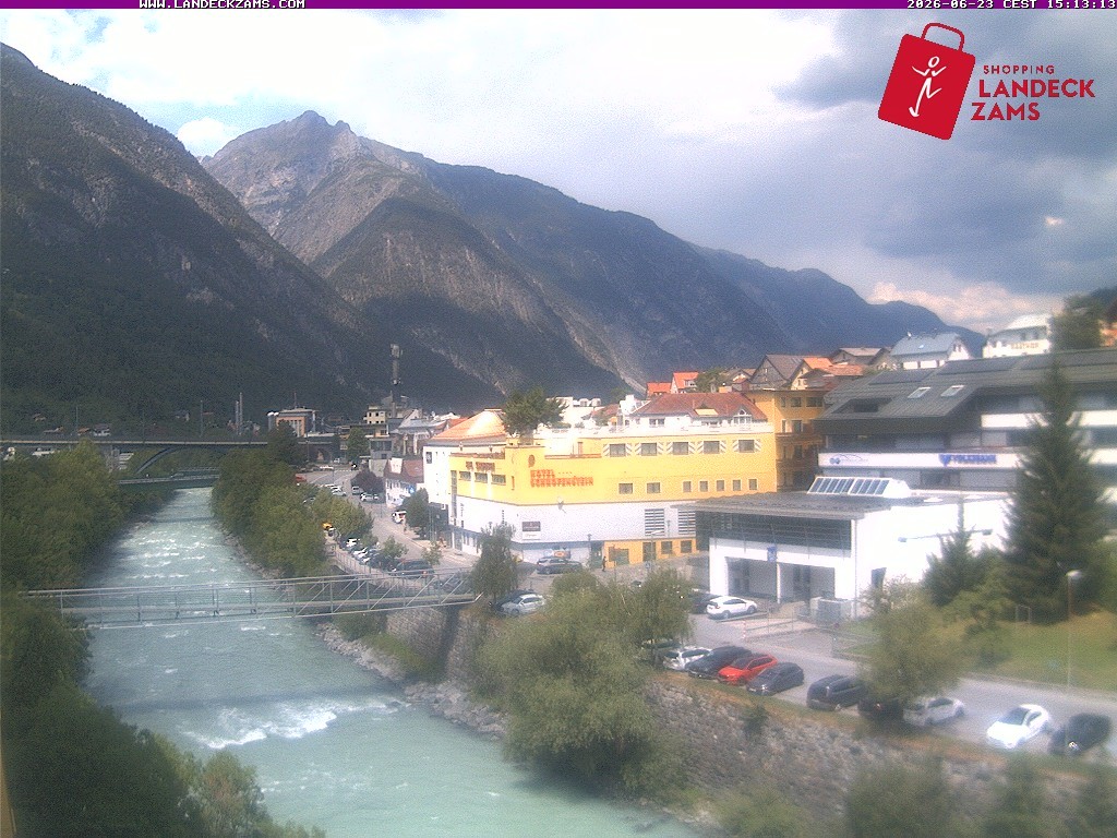 Archiv Foto Webcam Landeck: Blick auf den Inn