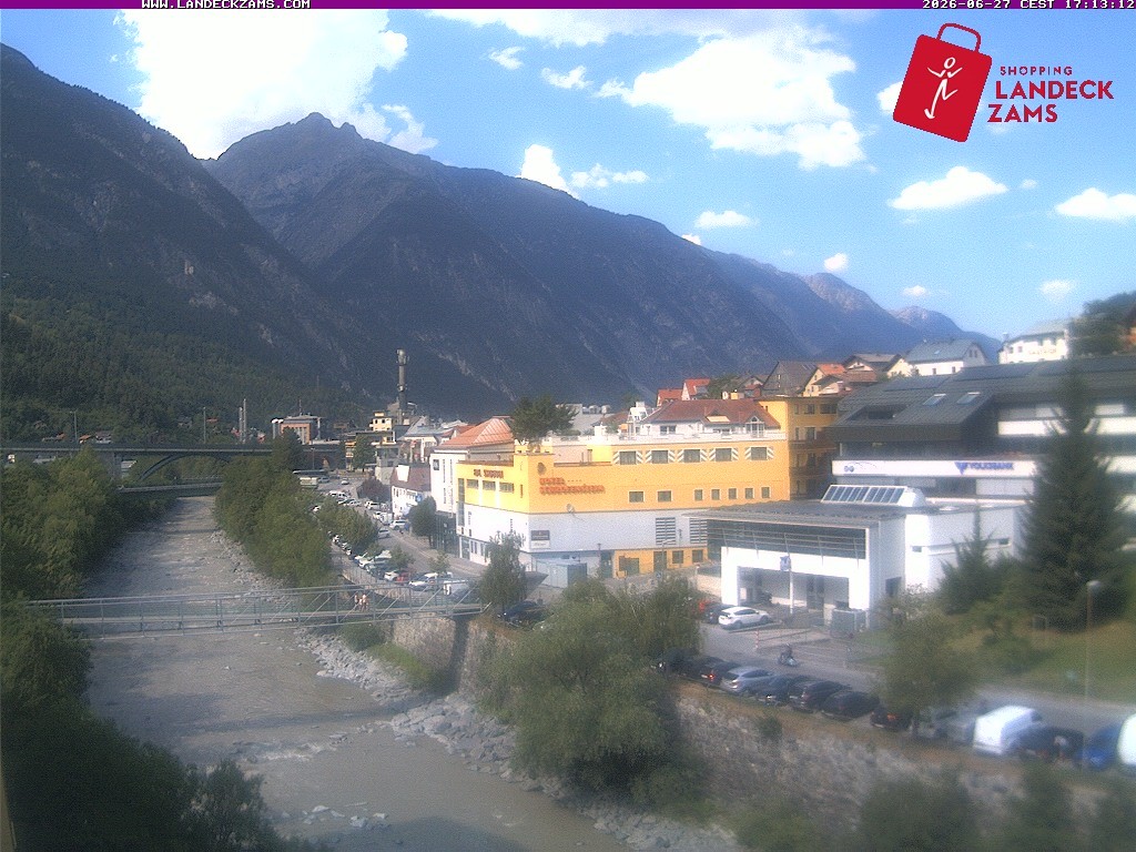 Archiv Foto Webcam Landeck: Blick auf den Inn