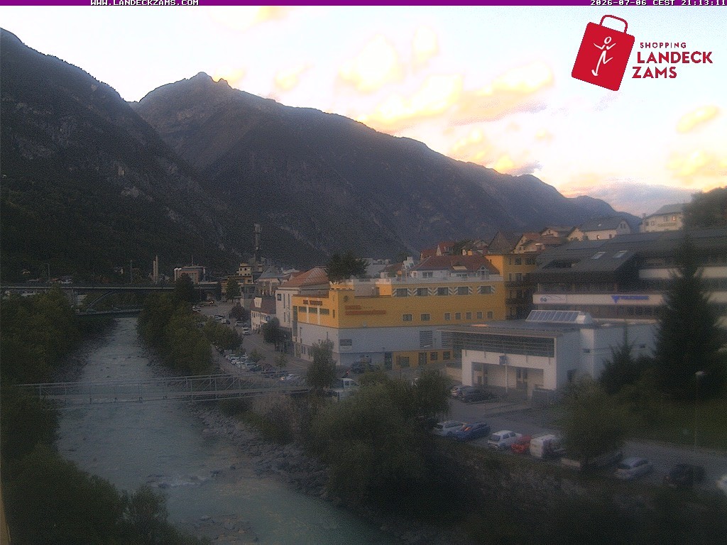 Archiv Foto Webcam Landeck: Blick auf den Inn