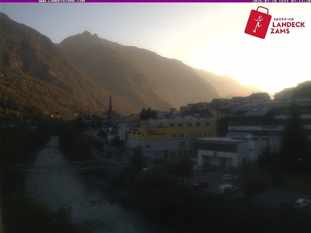 Archiv Foto Webcam Landeck: Blick auf den Inn