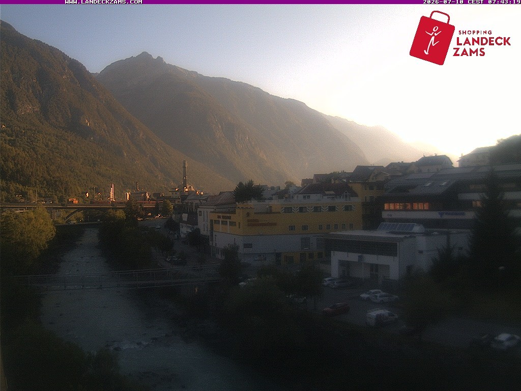 Archiv Foto Webcam Landeck: Blick auf den Inn