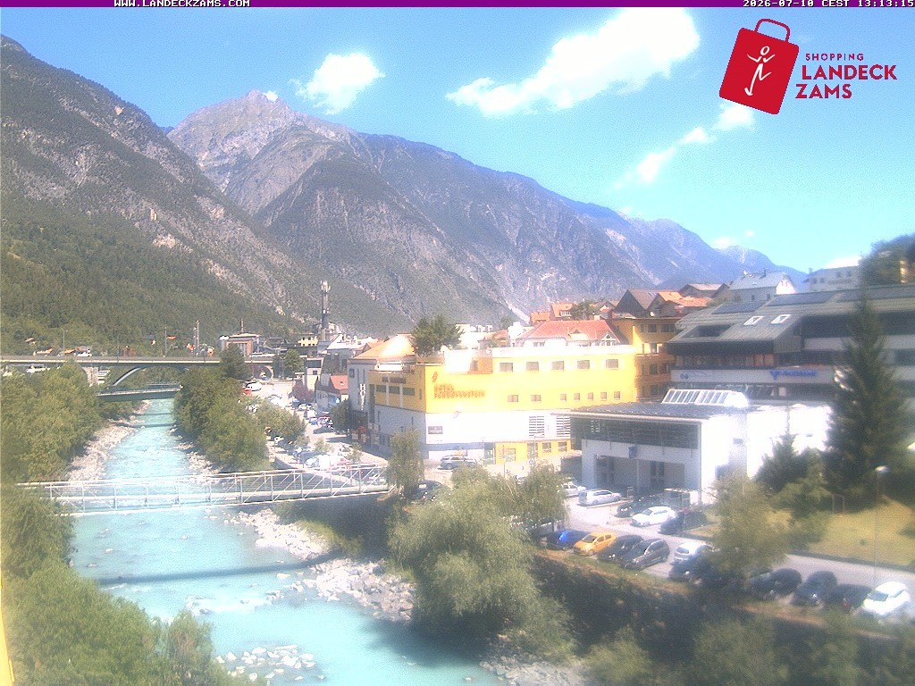 Archiv Foto Webcam Landeck: Blick auf den Inn