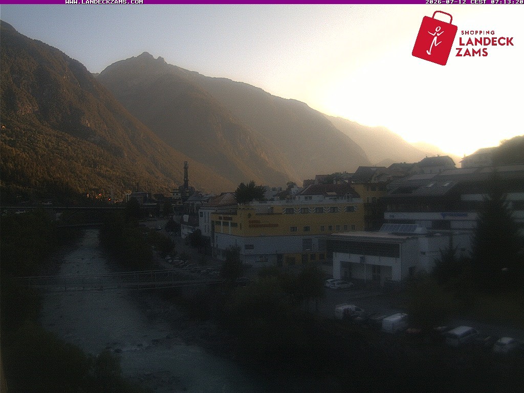 Archiv Foto Webcam Landeck: Blick auf den Inn