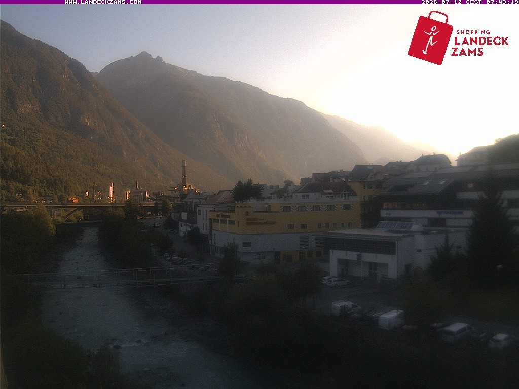 Archiv Foto Webcam Landeck: Blick auf den Inn