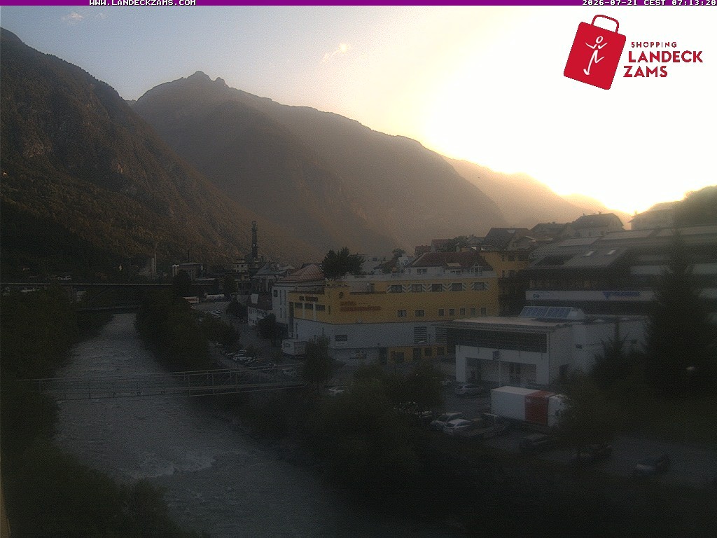 Archiv Foto Webcam Landeck: Blick auf den Inn