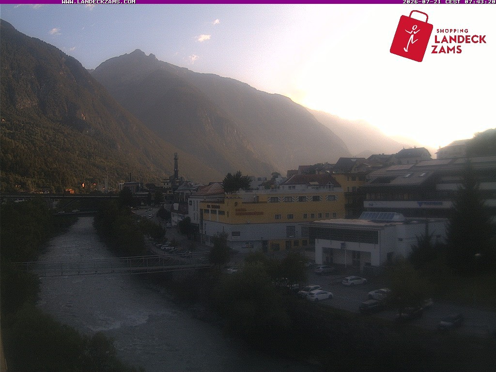 Archiv Foto Webcam Landeck: Blick auf den Inn