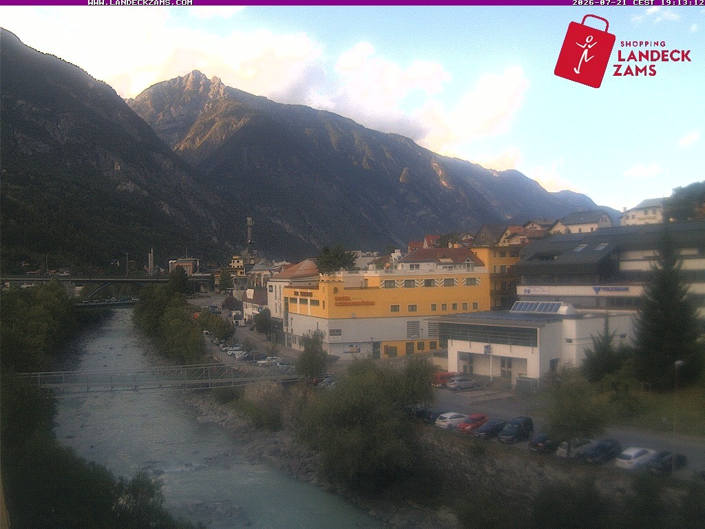 Archiv Foto Webcam Landeck: Blick auf den Inn