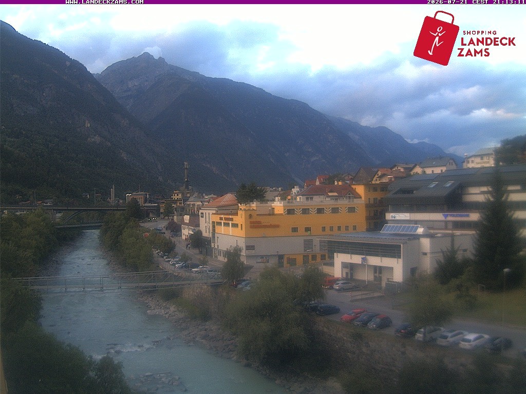 Archiv Foto Webcam Landeck: Blick auf den Inn