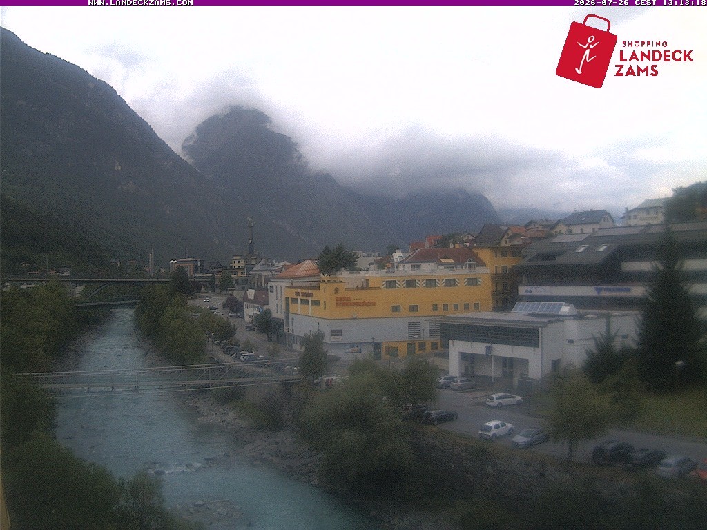 Archived image Webcam City of Landeck - River Inn