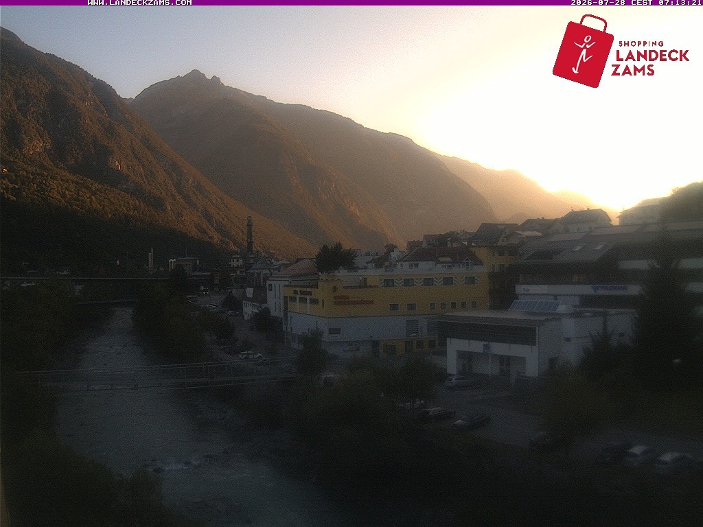 Archiv Foto Webcam Landeck: Blick auf den Inn
