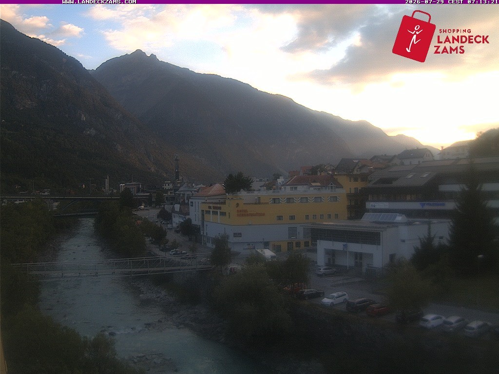 Archiv Foto Webcam Landeck: Blick auf den Inn