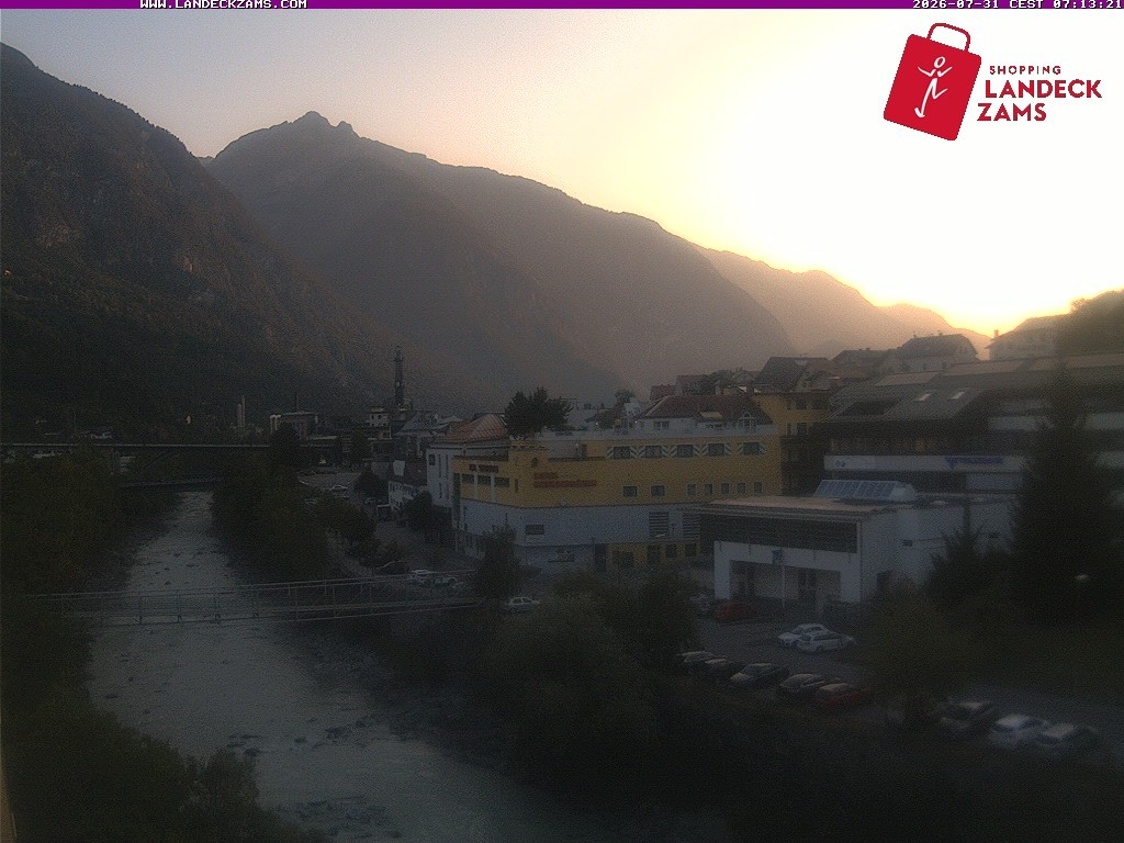 Archiv Foto Webcam Landeck: Blick auf den Inn