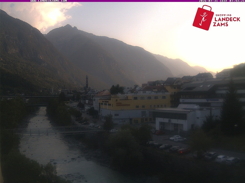 Archiv Foto Webcam Landeck: Blick auf den Inn