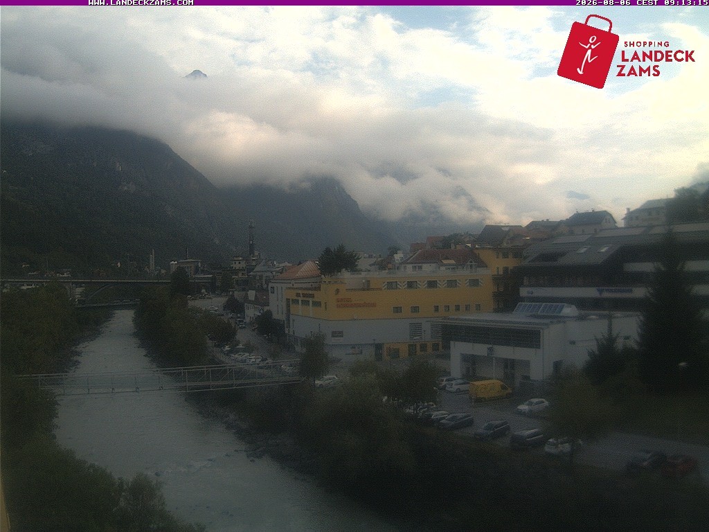 Archiv Foto Webcam Landeck: Blick auf den Inn
