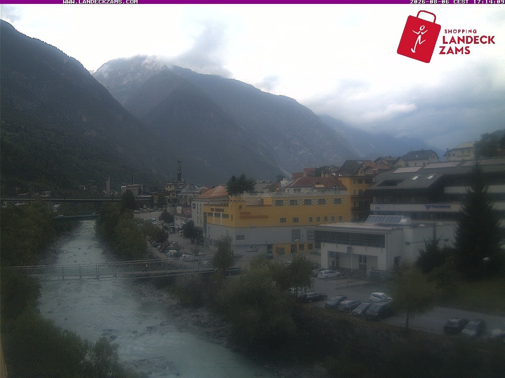 Archiv Foto Webcam Landeck: Blick auf den Inn