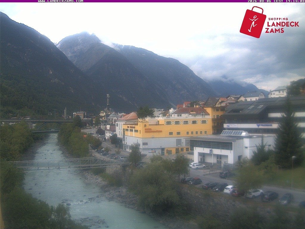 Archiv Foto Webcam Landeck: Blick auf den Inn