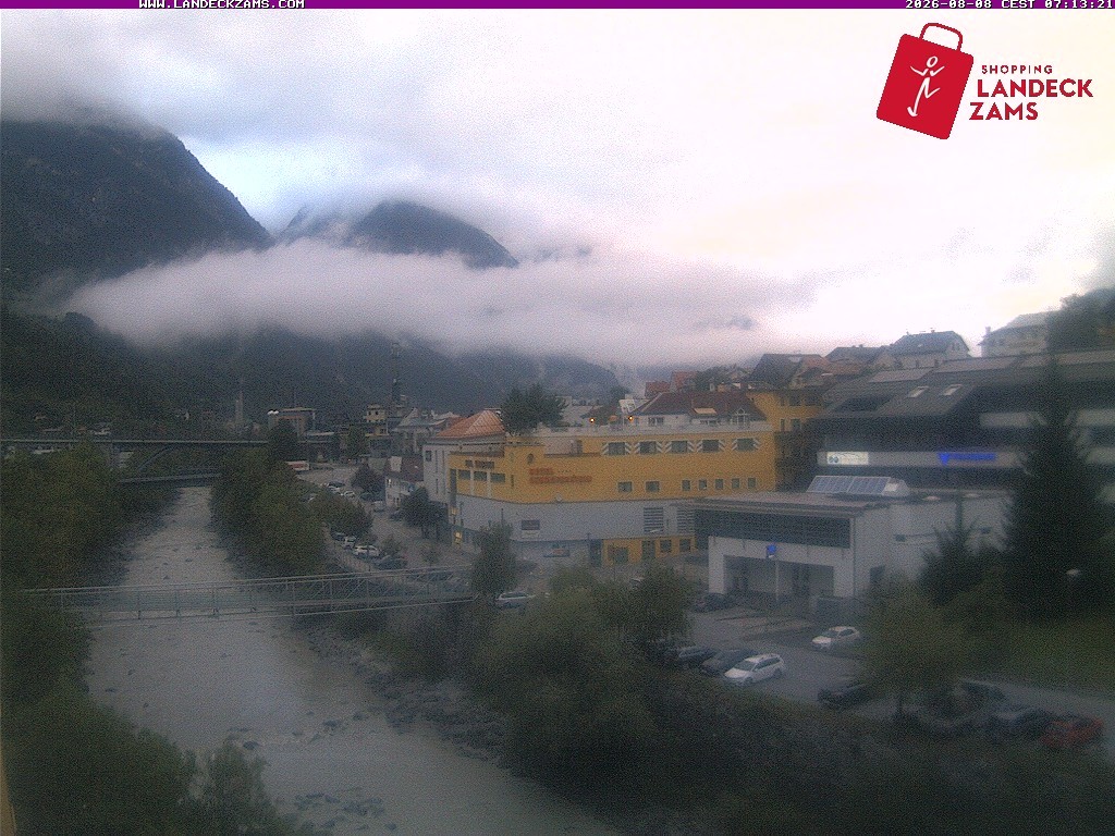 Archiv Foto Webcam Landeck: Blick auf den Inn