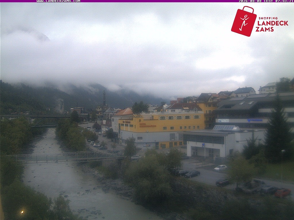 Archiv Foto Webcam Landeck: Blick auf den Inn
