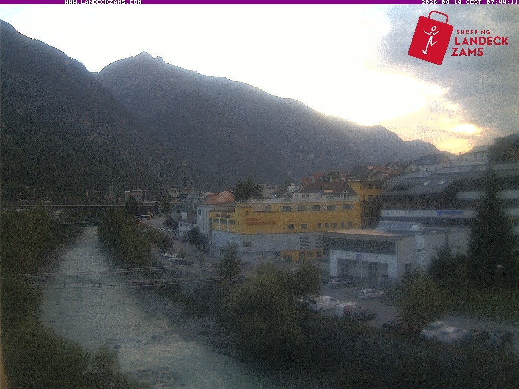 Archiv Foto Webcam Landeck: Blick auf den Inn