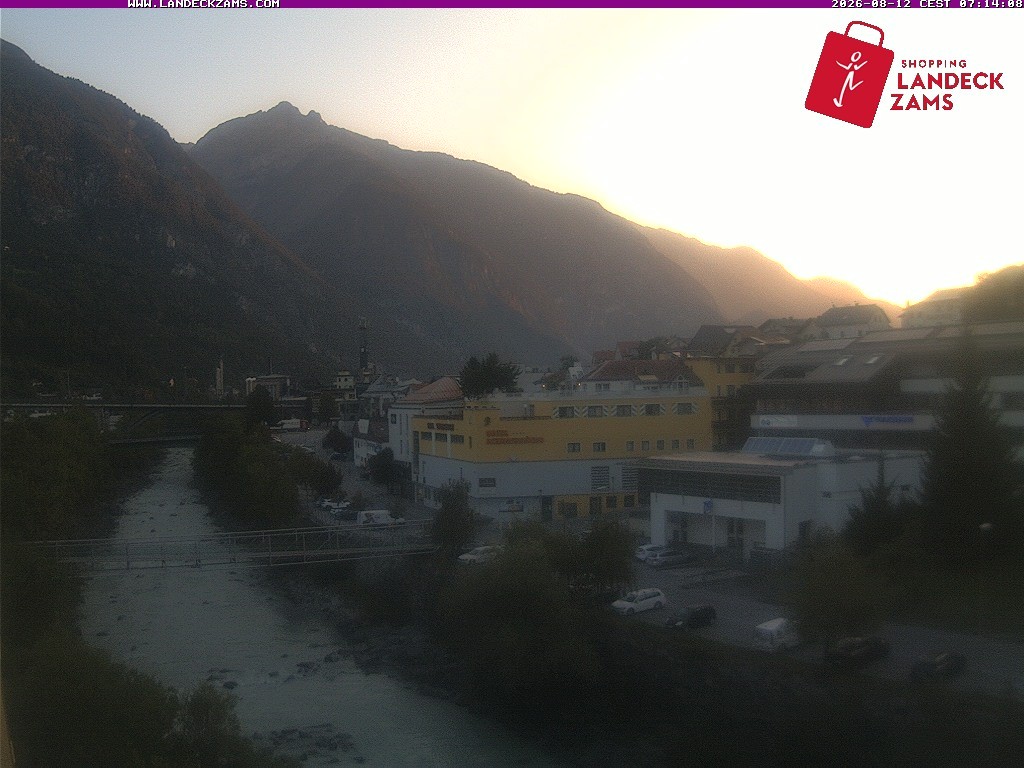 Archiv Foto Webcam Landeck: Blick auf den Inn