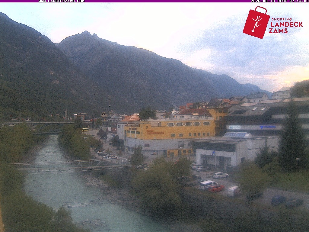 Archiv Foto Webcam Landeck: Blick auf den Inn