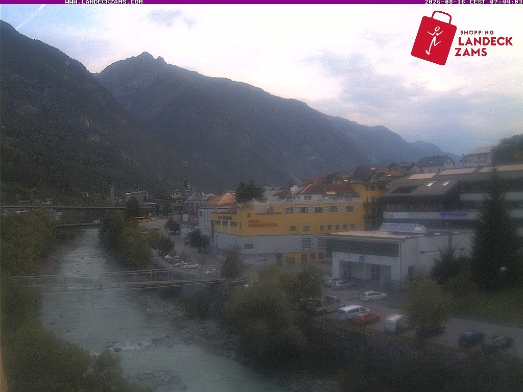 Archiv Foto Webcam Landeck: Blick auf den Inn