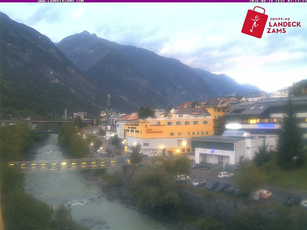 Archiv Foto Webcam Landeck: Blick auf den Inn