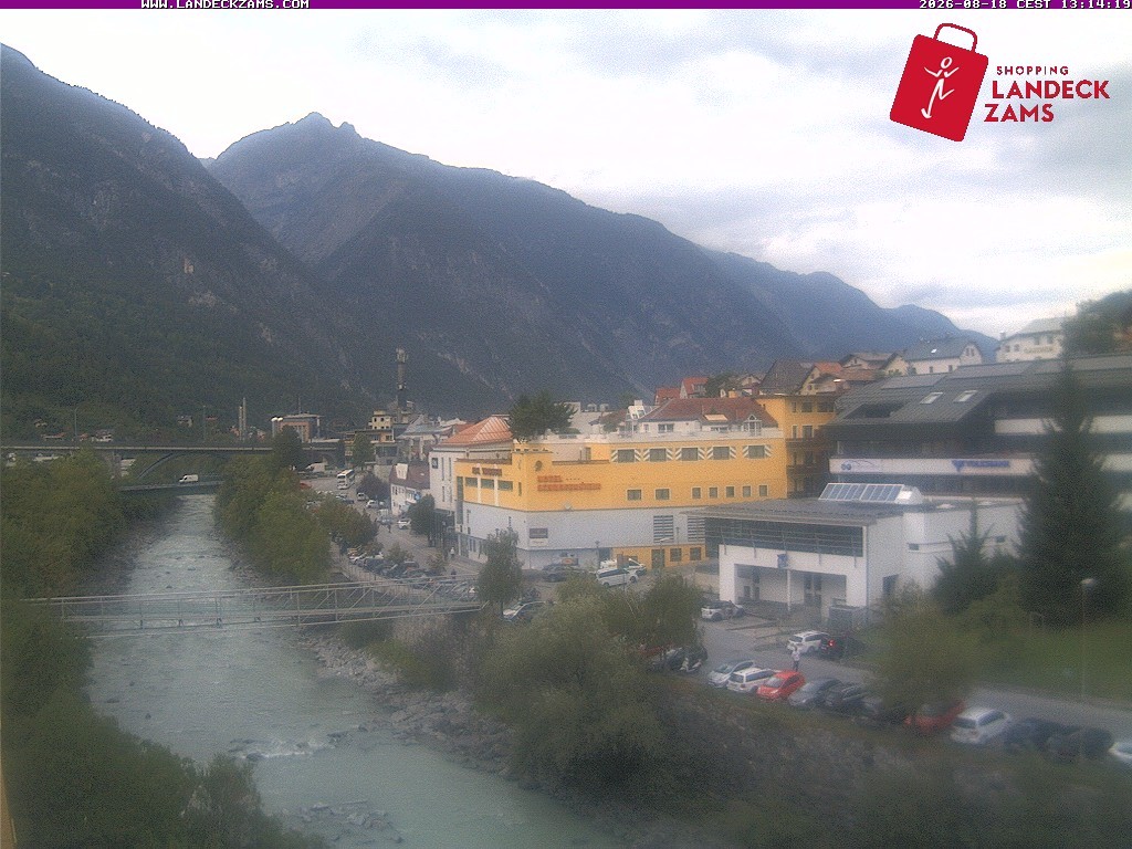 Archiv Foto Webcam Landeck: Blick auf den Inn