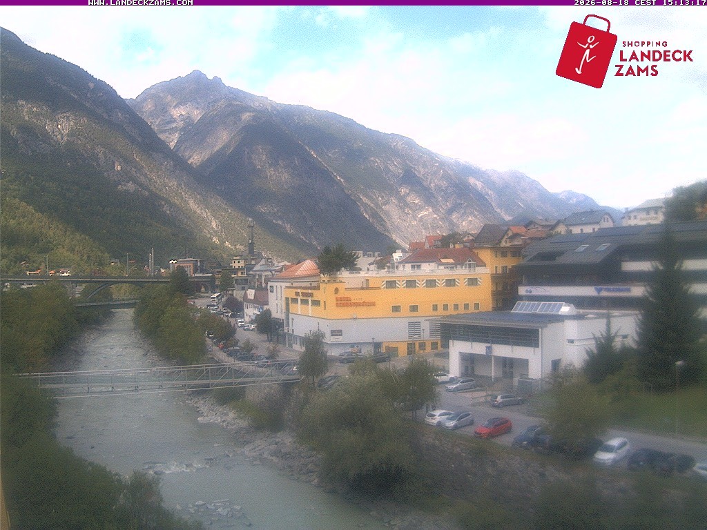 Archiv Foto Webcam Landeck: Blick auf den Inn