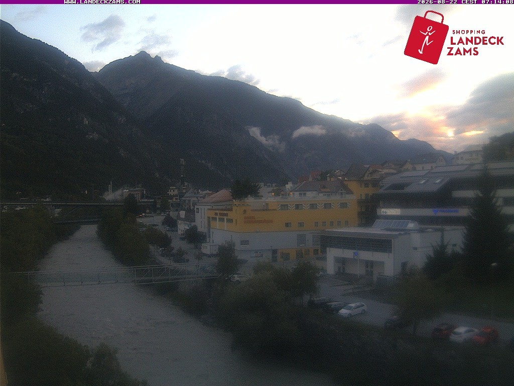 Archiv Foto Webcam Landeck: Blick auf den Inn