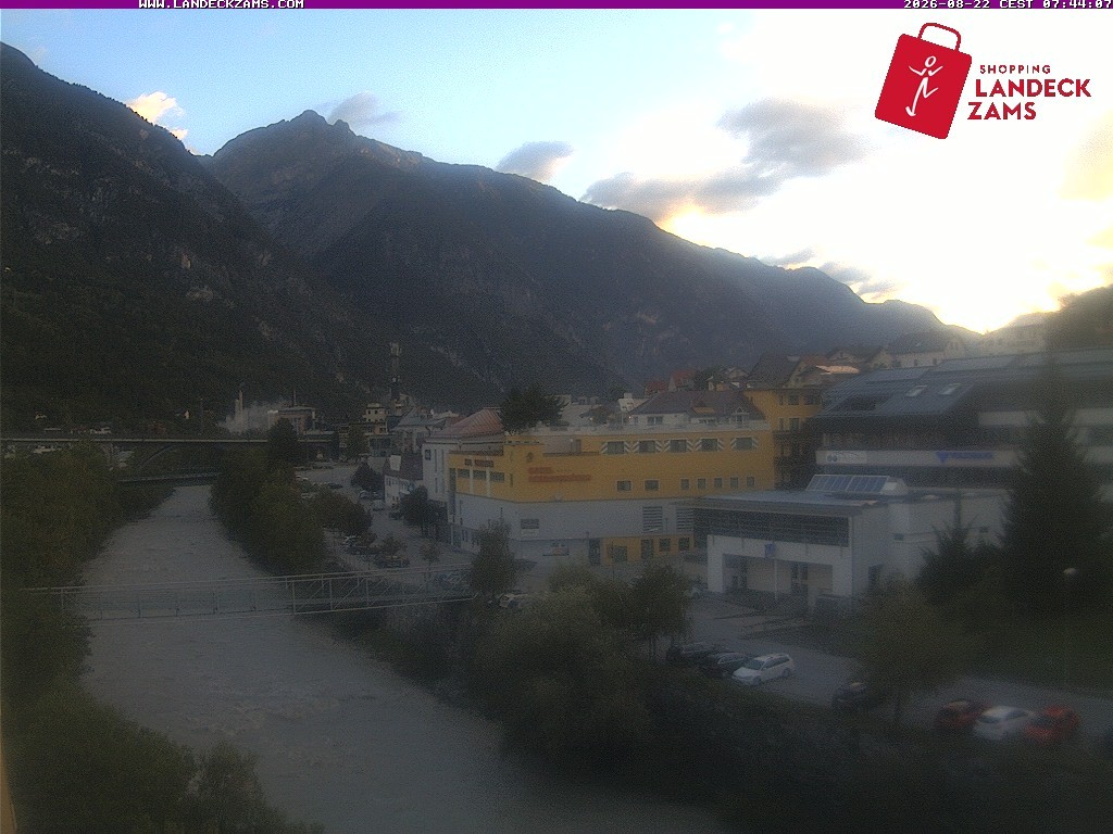 Archiv Foto Webcam Landeck: Blick auf den Inn