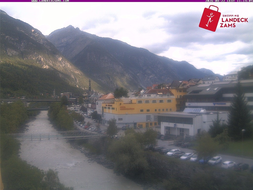 Archiv Foto Webcam Landeck: Blick auf den Inn