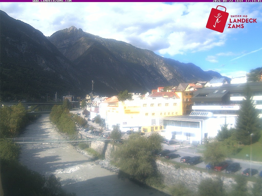 Archiv Foto Webcam Landeck: Blick auf den Inn