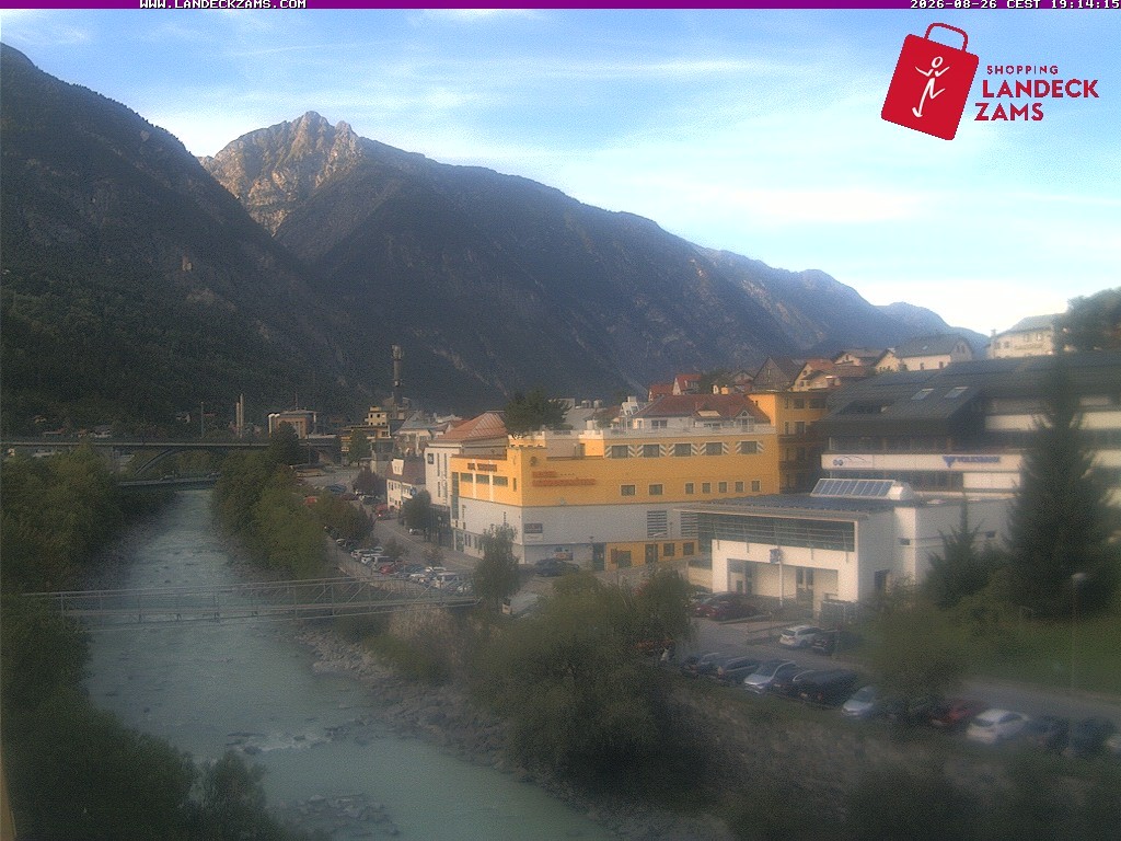Archiv Foto Webcam Landeck: Blick auf den Inn