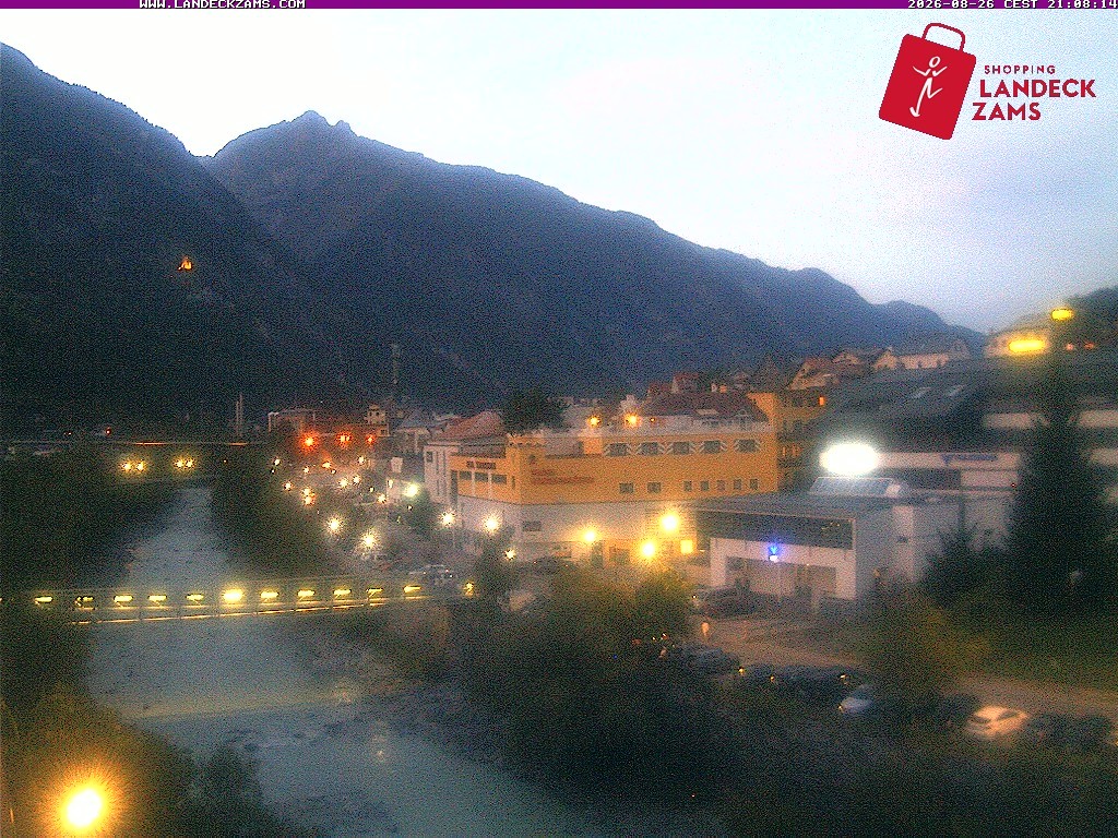 Archiv Foto Webcam Landeck: Blick auf den Inn