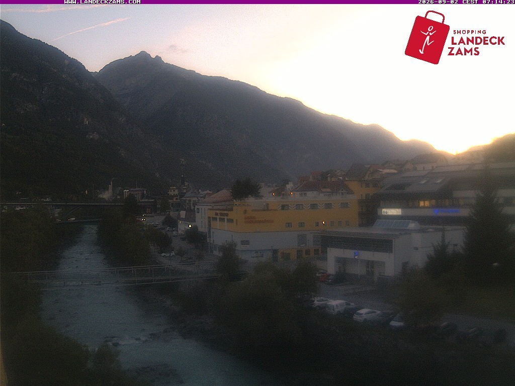 Archiv Foto Webcam Landeck: Blick auf den Inn