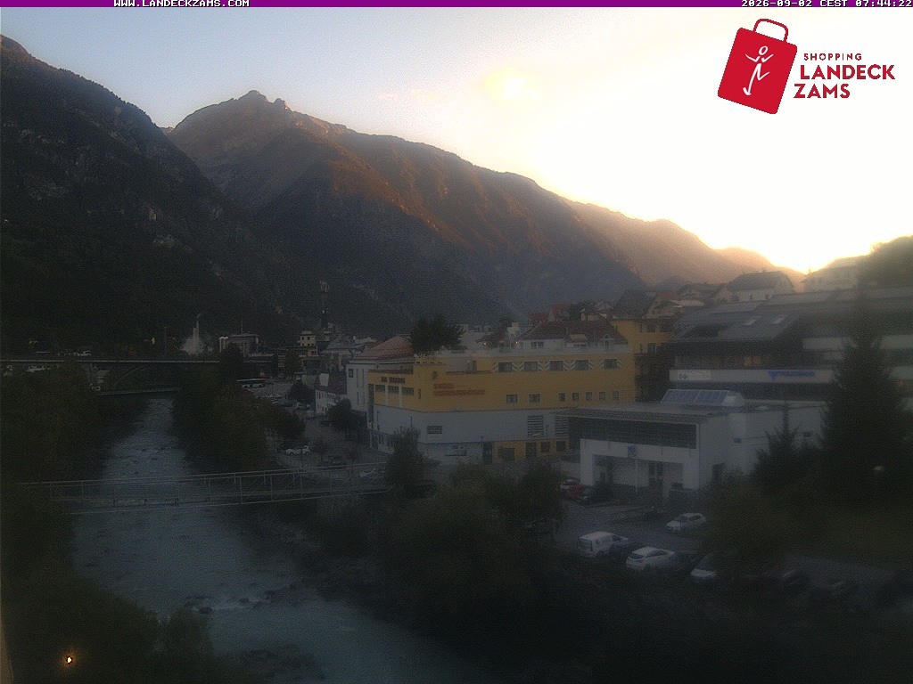 Archiv Foto Webcam Landeck: Blick auf den Inn