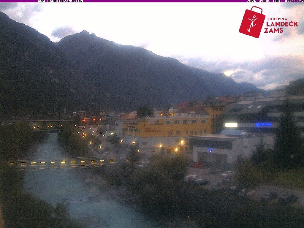 Archiv Foto Webcam Landeck: Blick auf den Inn