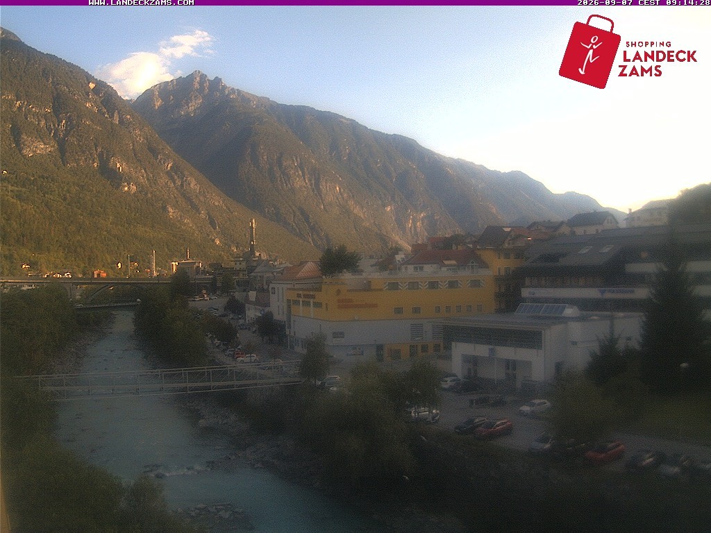 Archiv Foto Webcam Landeck: Blick auf den Inn