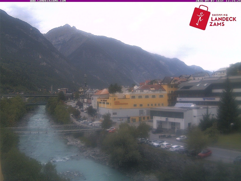 Archiv Foto Webcam Landeck: Blick auf den Inn