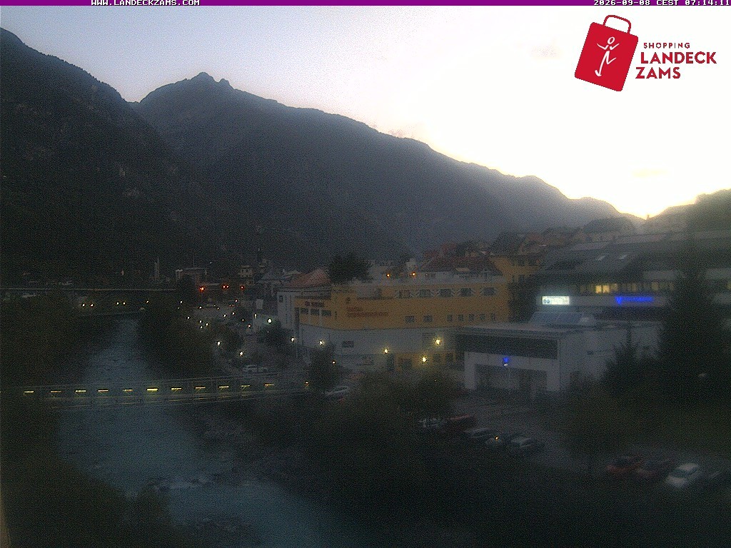 Archiv Foto Webcam Landeck: Blick auf den Inn