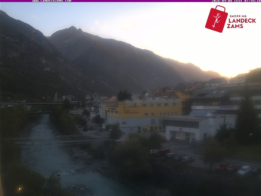 Archiv Foto Webcam Landeck: Blick auf den Inn
