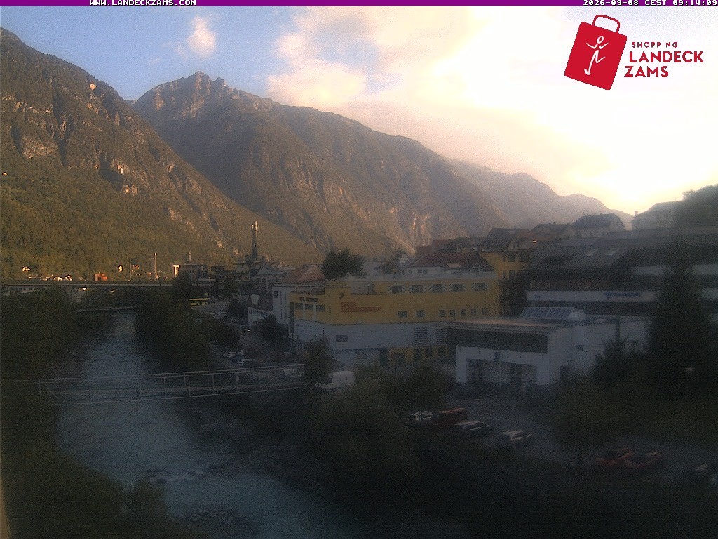 Archiv Foto Webcam Landeck: Blick auf den Inn