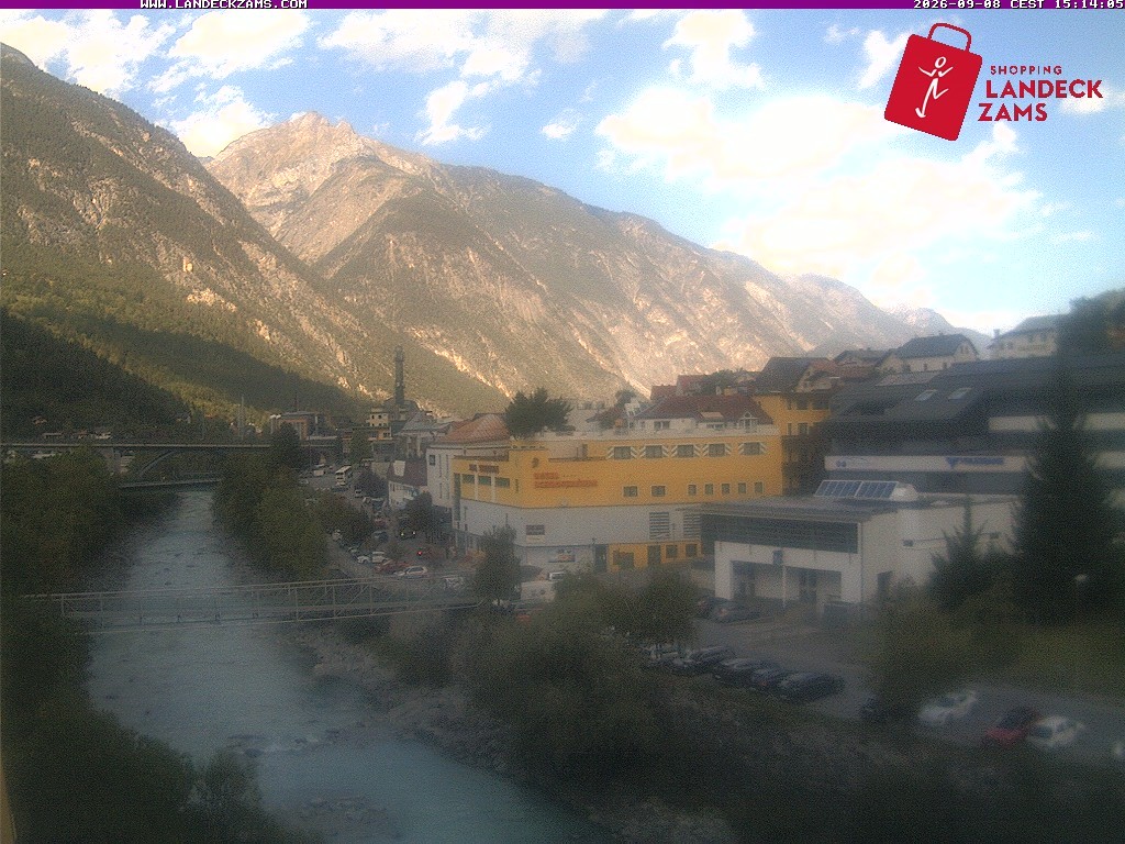 Archiv Foto Webcam Landeck: Blick auf den Inn